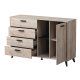 FYLLIANA 11007391 Κομότα Umbria 3K4F Grey Oak-Μαύρο 137,5χ40χ90,5εκ. FYLLIANA 11007391 Κομότα Umbria 3K4F Grey Oak-Μαύρο 137,5χ40χ90,5εκ.