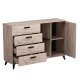 FYLLIANA 11007391 Κομότα Umbria 3K4F Grey Oak-Μαύρο 137,5χ40χ90,5εκ. FYLLIANA 11007391 Κομότα Umbria 3K4F Grey Oak-Μαύρο 137,5χ40χ90,5εκ.