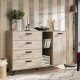 FYLLIANA 11007391 Κομότα Umbria 3K4F Grey Oak-Μαύρο 137,5χ40χ90,5εκ. FYLLIANA 11007391 Κομότα Umbria 3K4F Grey Oak-Μαύρο 137,5χ40χ90,5εκ.