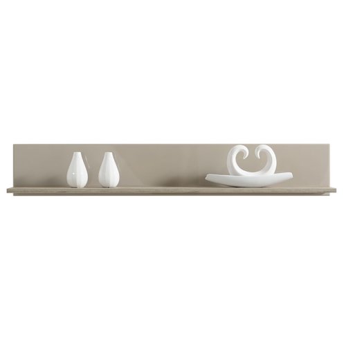 FORMA IDEALE 11007410 Ράφι Τοίχου Toscana Zp Grey Oak - Sand Γυαλιστερό Foil 121.5 x 19.5 x 20 0021393